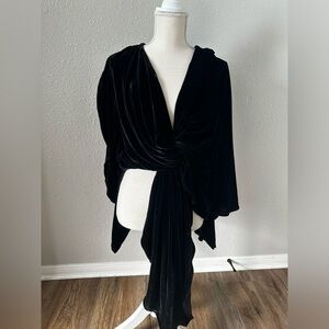 AWAKE NY Velvet Blouse Black Size XS-S